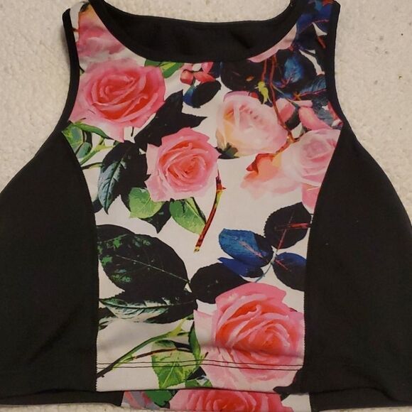 Betsey Johnson multi color sports bra top - Picture 2 of 6